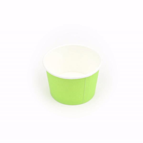 Coppetta 4 oz Round Eco Green Paper To Go Cup - 3" x 3" x 2 1/2" - 50 count box