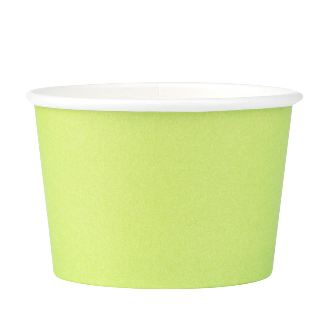 Coppetta 4 oz Round Eco Green Paper To Go Cup - 3" x 3" x 2 1/2" - 200 count box