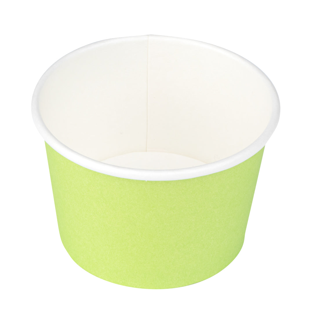 Coppetta 4 oz Round Eco Green Paper To Go Cup - 3" x 3" x 2 1/2" - 200 count box