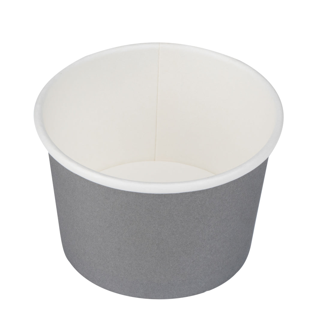 Coppetta 4 oz Round Gray Paper To Go Cup - 3" x 3" x 2 1/2" - 50 count box
