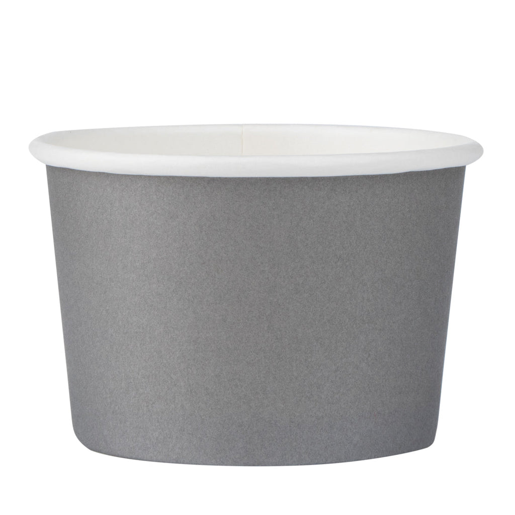 Coppetta 4 oz Round Gray Paper To Go Cup - 3" x 3" x 2 1/2" - 200 count box