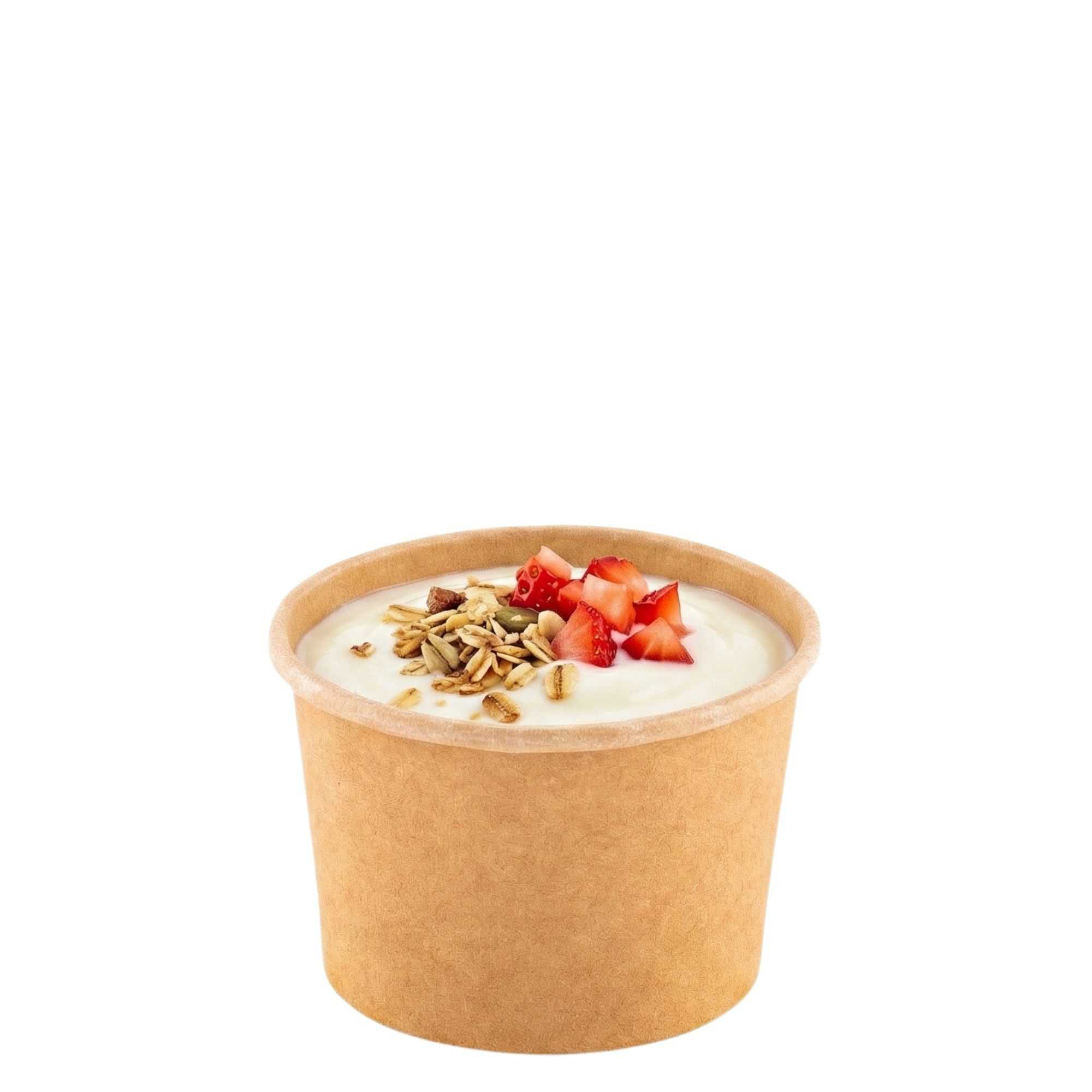 Coppetta 4 oz Round Kraft Paper To Go Cup - 3" x 3" x 2 1/2" - 200 count box