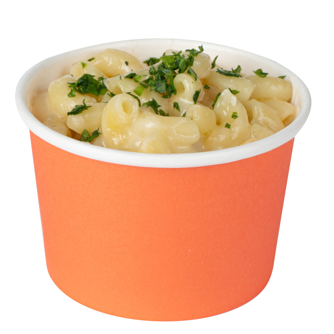 Coppetta 4 oz Round Tangerine Orange Paper To Go Cup - 3" x 3" x 2 1/2" - 50 count box