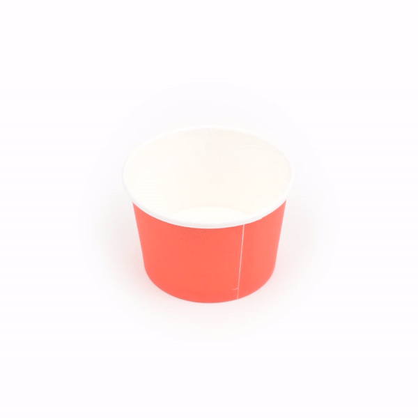 Coppetta 4 oz Round Tangerine Orange Paper To Go Cup - 3" x 3" x 2 1/2" - 200 count box