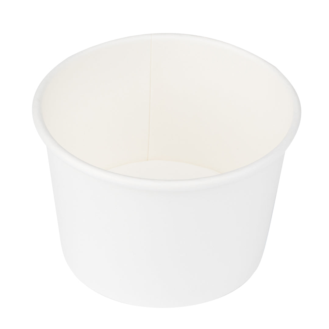 Coppetta 4 oz Round White Paper To Go Cup - 3" x 3" x 2 1/2" - 50 count box