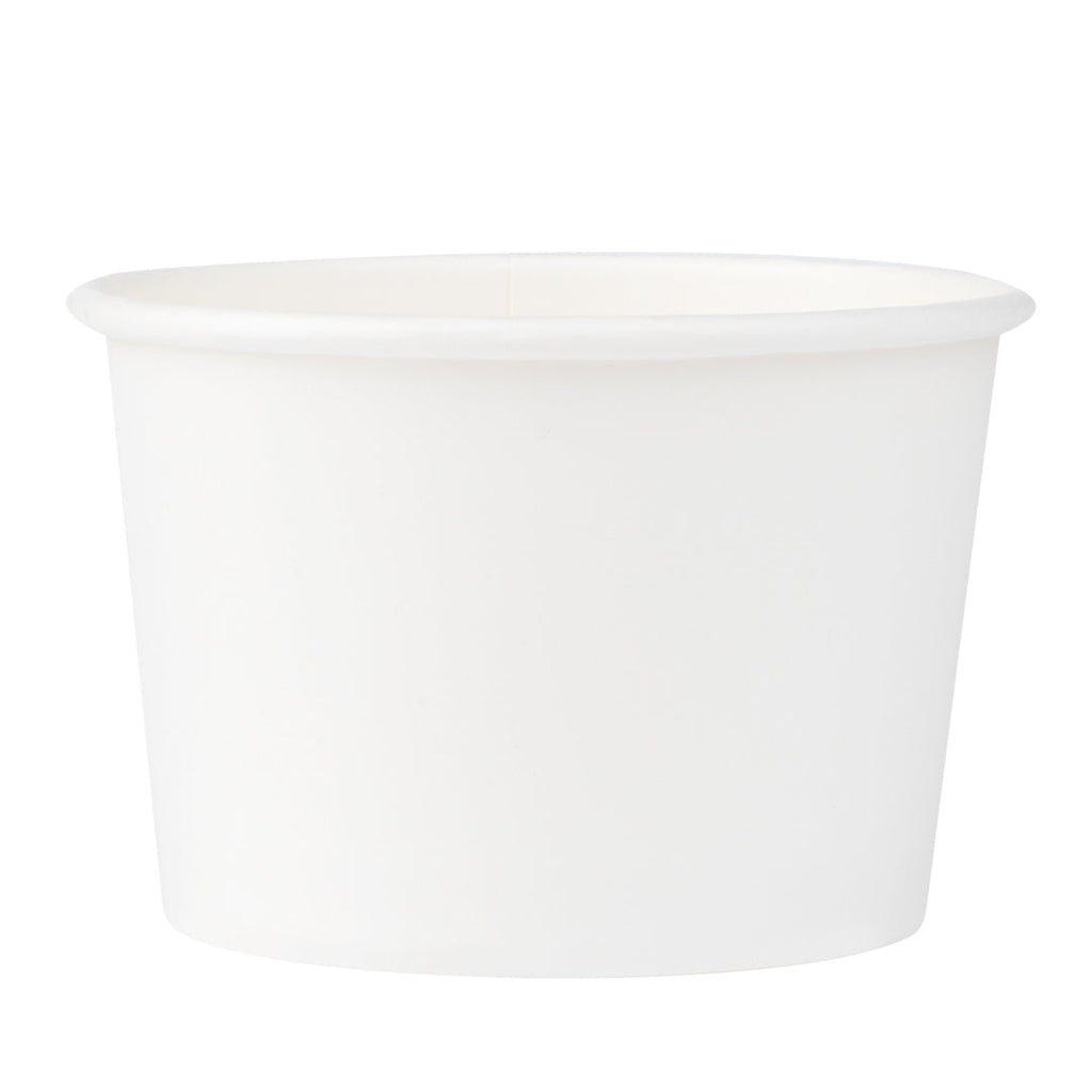 Coppetta 4 oz Round White Paper To Go Cup - 3" x 3" x 2 1/2" - 200 count box