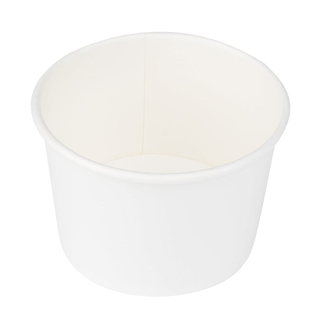 Coppetta 4 oz Round White Paper To Go Cup - 3" x 3" x 2 1/2" - 200 count box
