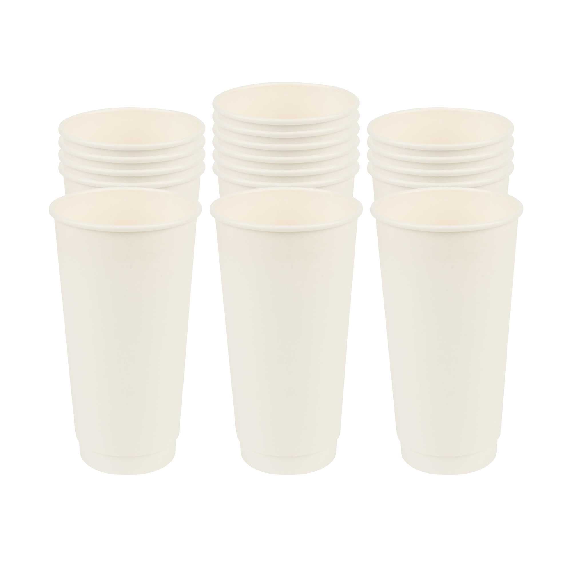 Restpresso 20 oz White Paper Coffee Cup - Double Wall - 3 1/2" x 3 1/2" x 6 1/4" - 250 count box