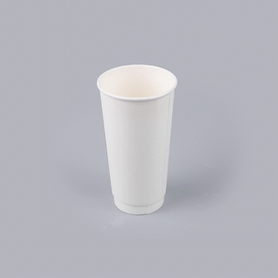 Restpresso 20 oz White Paper Coffee Cup - Double Wall - 3 1/2" x 3 1/2" x 6 1/4" - 250 count box