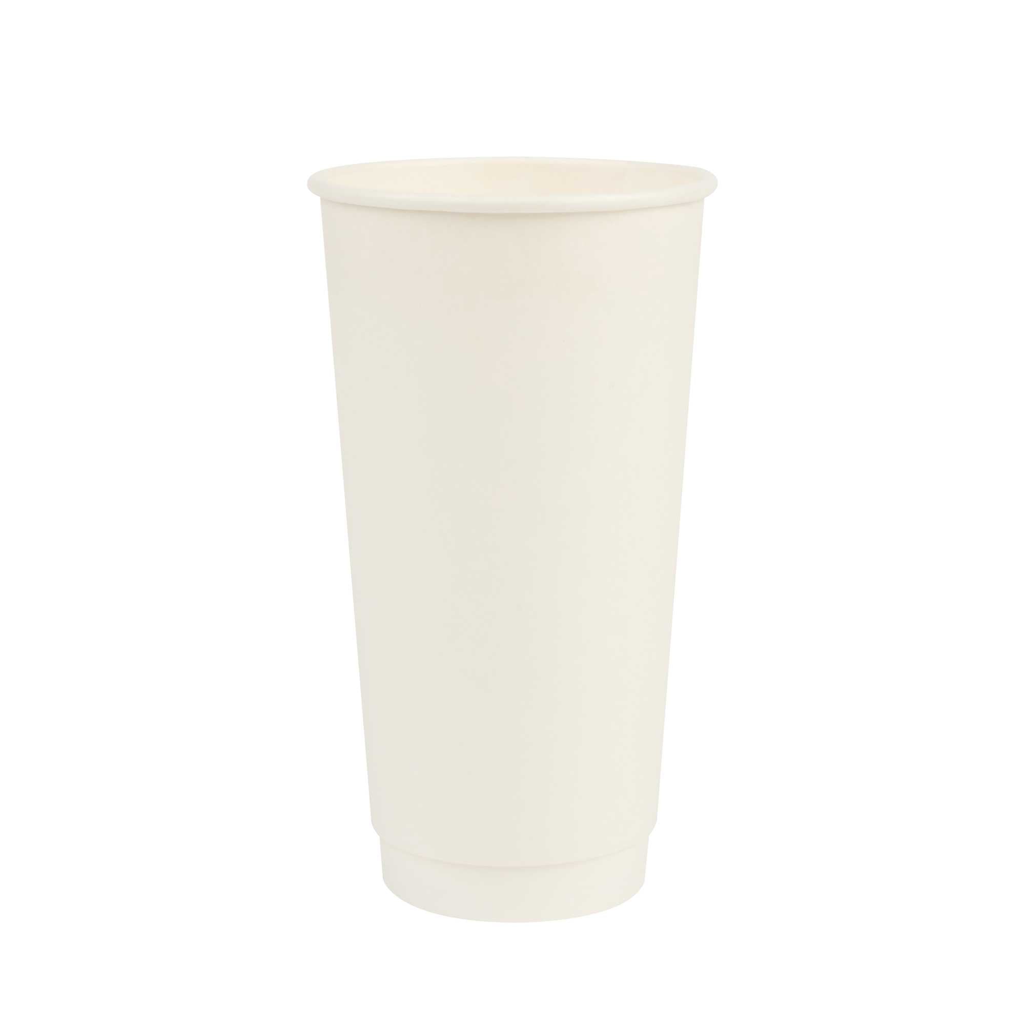Restpresso 20 oz White Paper Coffee Cup - Double Wall - 3 1/2" x 3 1/2" x 6 1/4" - 250 count box