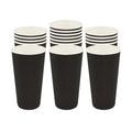 Restpresso 20 oz Black Paper Coffee Cup - Ripple Wall - 3 1/2" x 3 1/2" x 6 1/4" - 250 count box