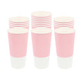 Restpresso 20 oz Light Pink Paper Coffee Cup - Ripple Wall - 3 1/2" x 3 1/2" x 6 1/4" - 10 count box