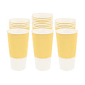 Restpresso 20 oz Light Yellow Paper Coffee Cup - Ripple Wall - 3 1/2" x 3 1/2" x 6 1/4" - 10 count box