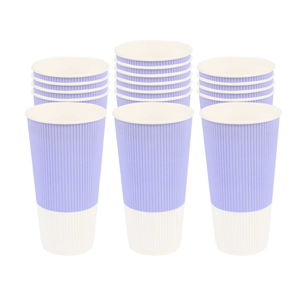 Restpresso 20 oz Light Purple Paper Coffee Cup - Ripple Wall - 3 1/2" x 3 1/2" x 6 1/4" - 250 count box