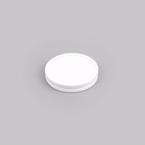 Coppetta Round White Paper To Go Cup Lid - Fits 5 oz - 3 1/2" x 3 1/2" x 1/2" - 50 count box