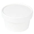 Coppetta Round White Paper To Go Cup Lid - Fits 8 oz - 200 count box