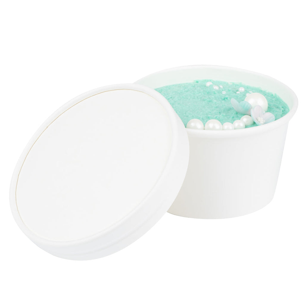 Coppetta Round White Paper To Go Cup Lid - Fits 12 oz - 50 count box