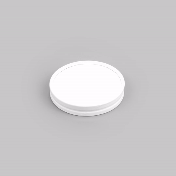 Coppetta Round White Paper To Go Cup Lid - Fits 12 oz - 50 count box