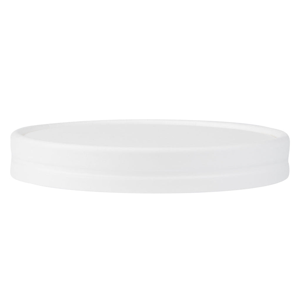 Coppetta Round White Paper To Go Cup Lid - Fits 12 oz - 200 count box