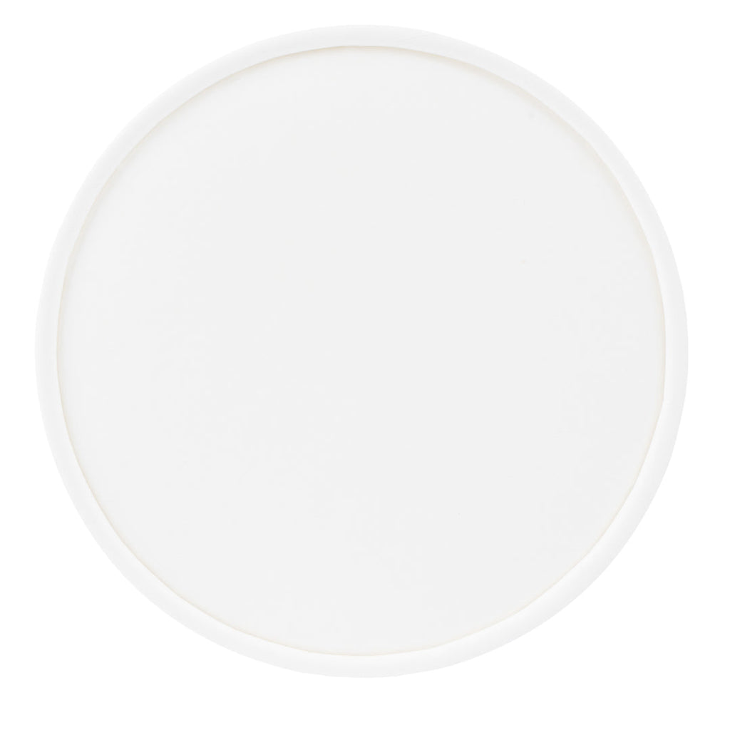 Coppetta Round White Paper To Go Cup Lid - Fits 12 oz - 200 count box