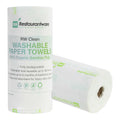 RW Clean White Bamboo Washable Paper Towel Roll - 11" x 11" - 50 Sheets x 10 Rolls
