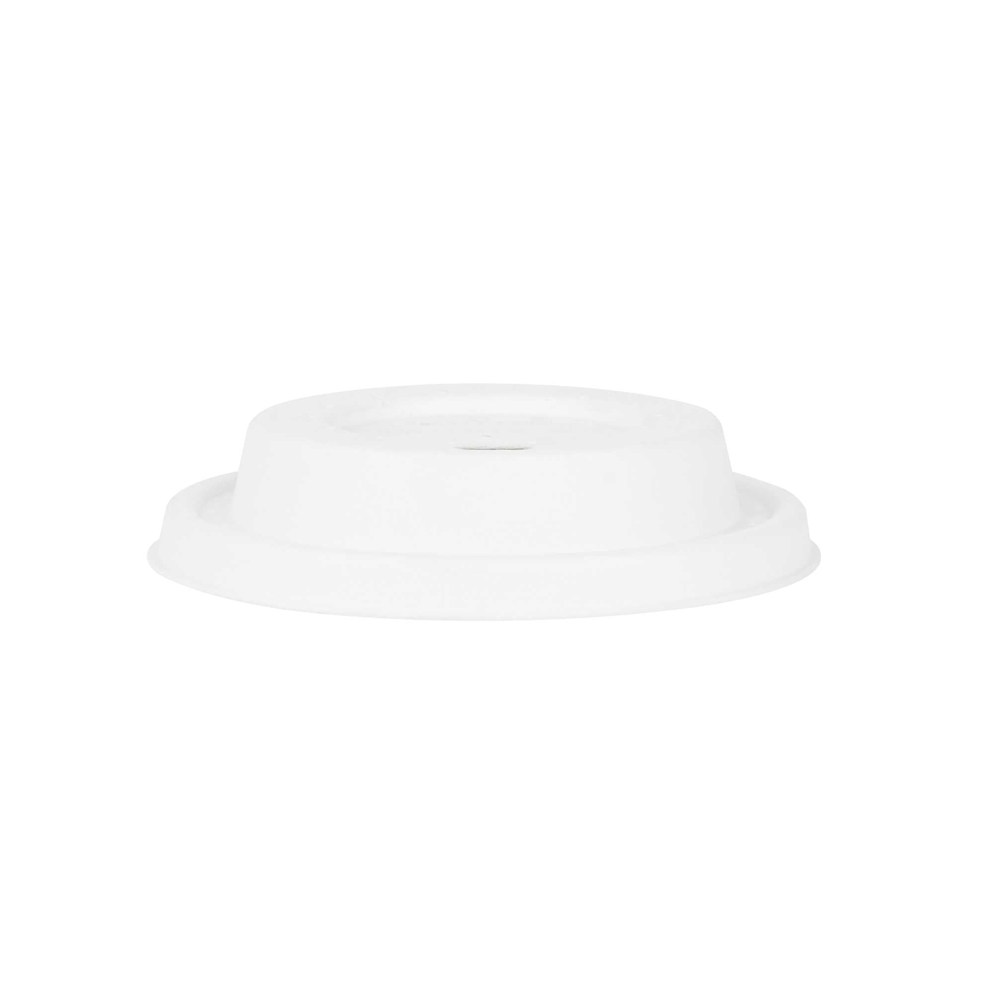 Restpresso White Sugarcane / Bagasse Coffee Cup Lid - Fits 8, 12, 16 and 20 oz, Compostable - 500 count box