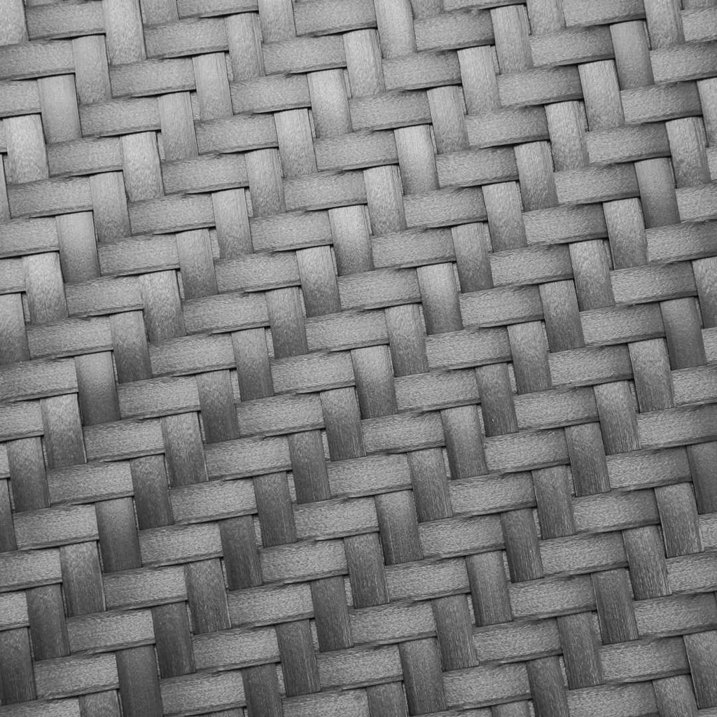 Amalfi Basketweave Woven Round Metallic Gray Pearl Placemat - 15" x 15" - 6 count box