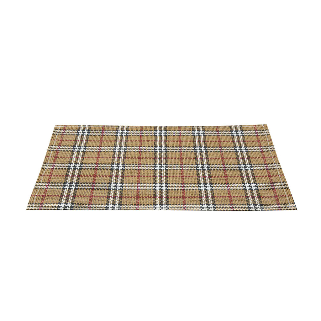 Carmel Mesh Vintage Scotch Plaid Placemat - 16" x 12" - 6 count box