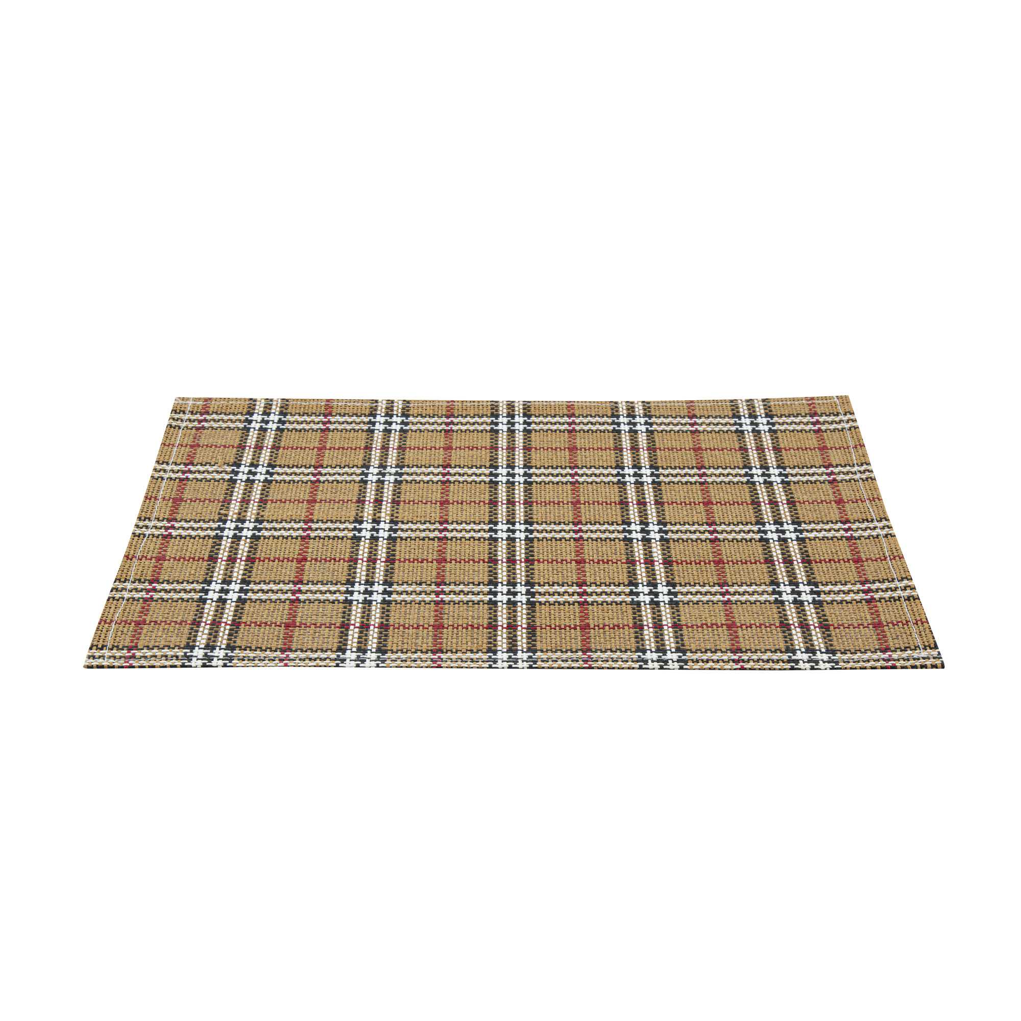 Carmel Mesh Vintage Scotch Plaid Placemat - 16" x 12" - 6 count box