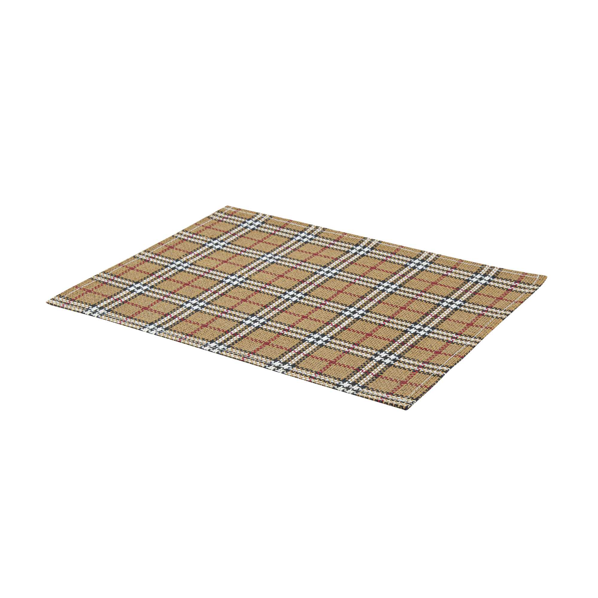 Carmel Mesh Vintage Scotch Plaid Placemat - 16" x 12" - 6 count box