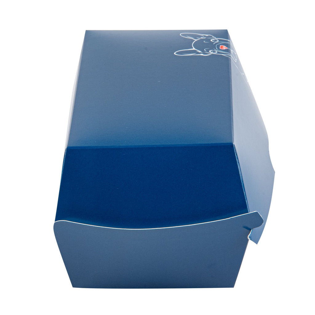 Bio Tek Rectangle Frenchie Paper Hot Dog / Sandwich Clamshell Container - 6 3/4" x 3 1/2" x 3 1/2" - 100 count box