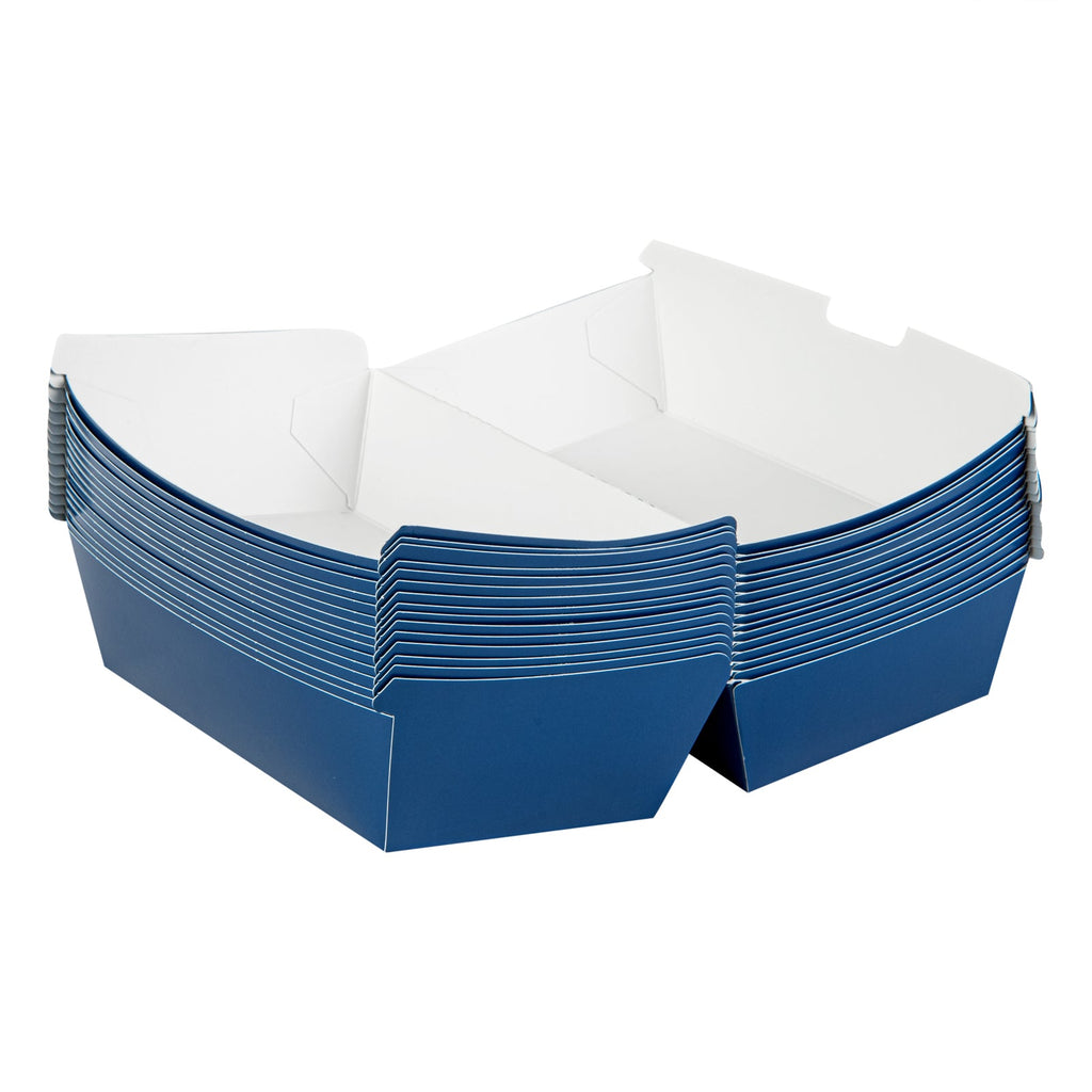 Bio Tek Rectangle Frenchie Paper Hot Dog / Sandwich Clamshell Container - 6 3/4" x 3 1/2" x 3 1/2" - 100 count box