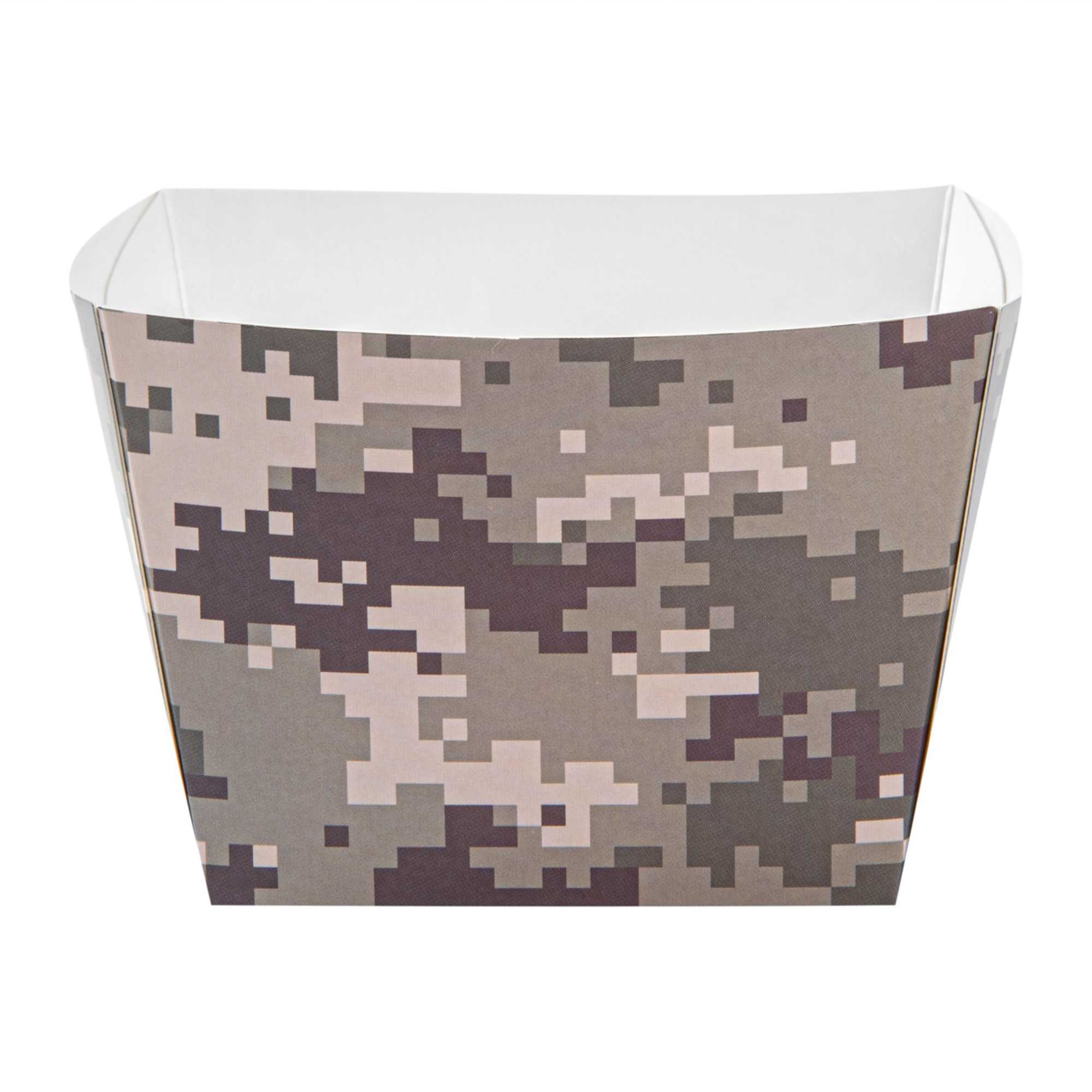 Bio Tek Square Camouflage Paper Snack Box - 5 1/4" x 5 1/4" x 3 1/4" - 200 count box