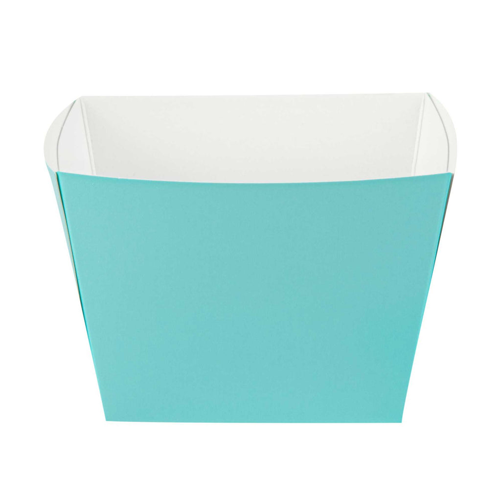 Bio Tek Square Turquoise Paper Snack Box - 5 1/4" x 5 1/4" x 3 1/4" - 200 count box
