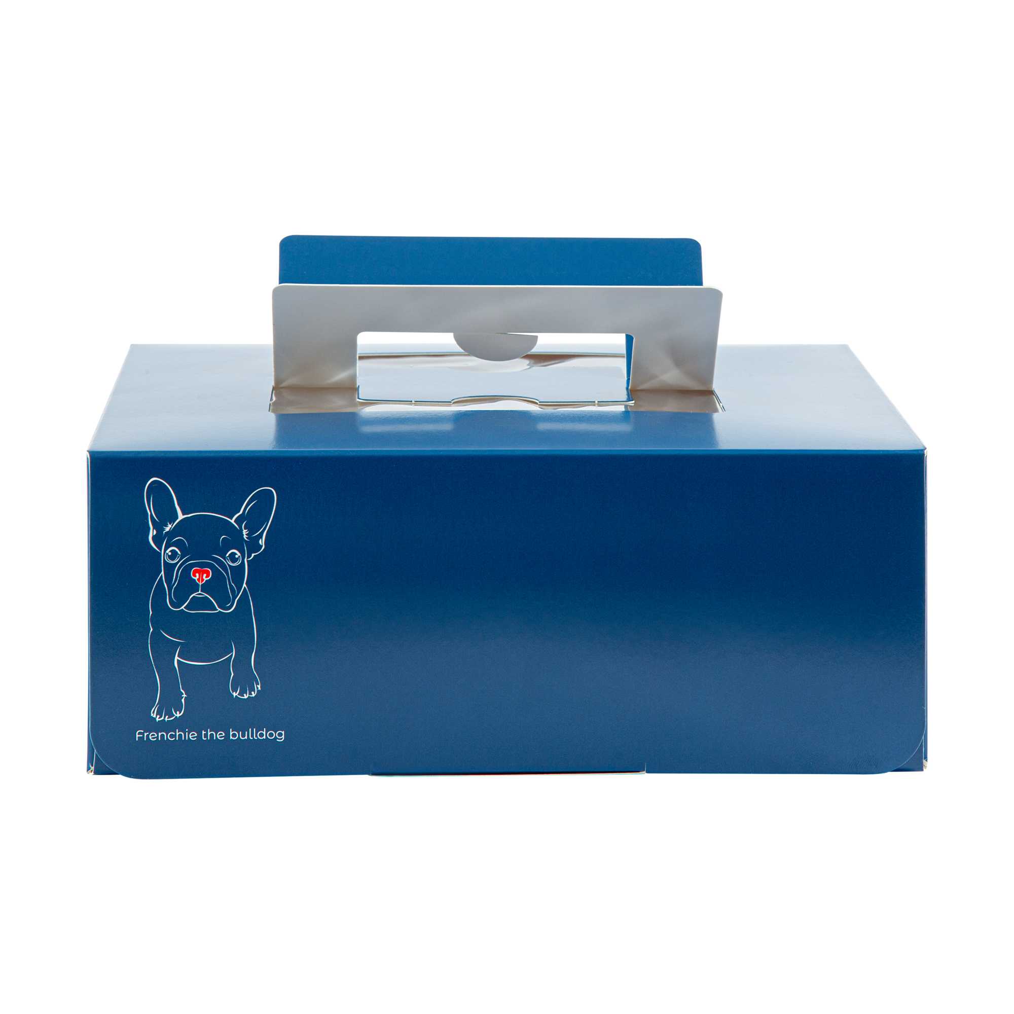 Cater Tek Square Frenchie Paper Cake / Take Out Container - with Pop-Up Handle, Window - 9" x 9" x 3 1/2" - 50 count box