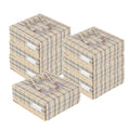 Cater Tek Square Plaid Paper Cake / Take Out Container - with Pop-Up Handle, Window - 9" x 9" x 3 1/2" - 50 count box