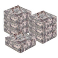 Cater Tek Square Camouflage Paper Cake / Take Out Container - with Pop-Up Handle, Window - 9" x 9" x 3 1/2" - 50 count box