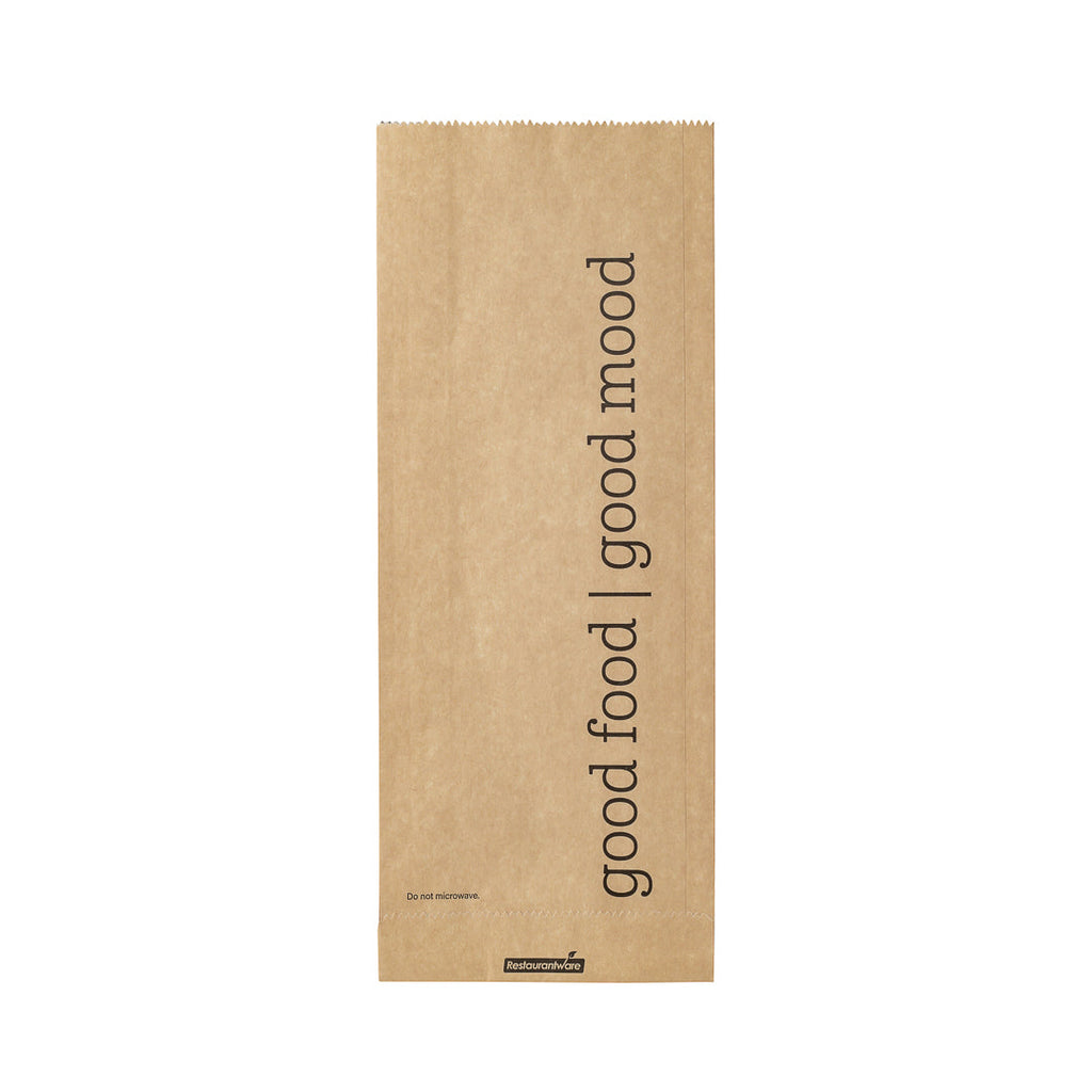 Bag Tek Kraft Paper Printed Foil Bag - Pint Size, Bon Appetit - 4 1/2" x 2" x 11 1/2" - 100 count box