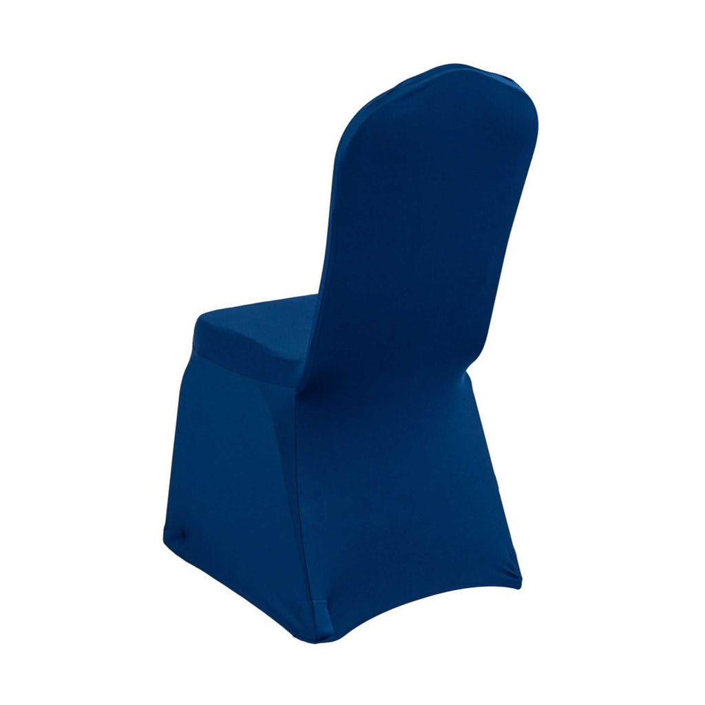 Table Tek Blue Spandex Banquet Chair Cover - Universal, Stretch - 1 count box