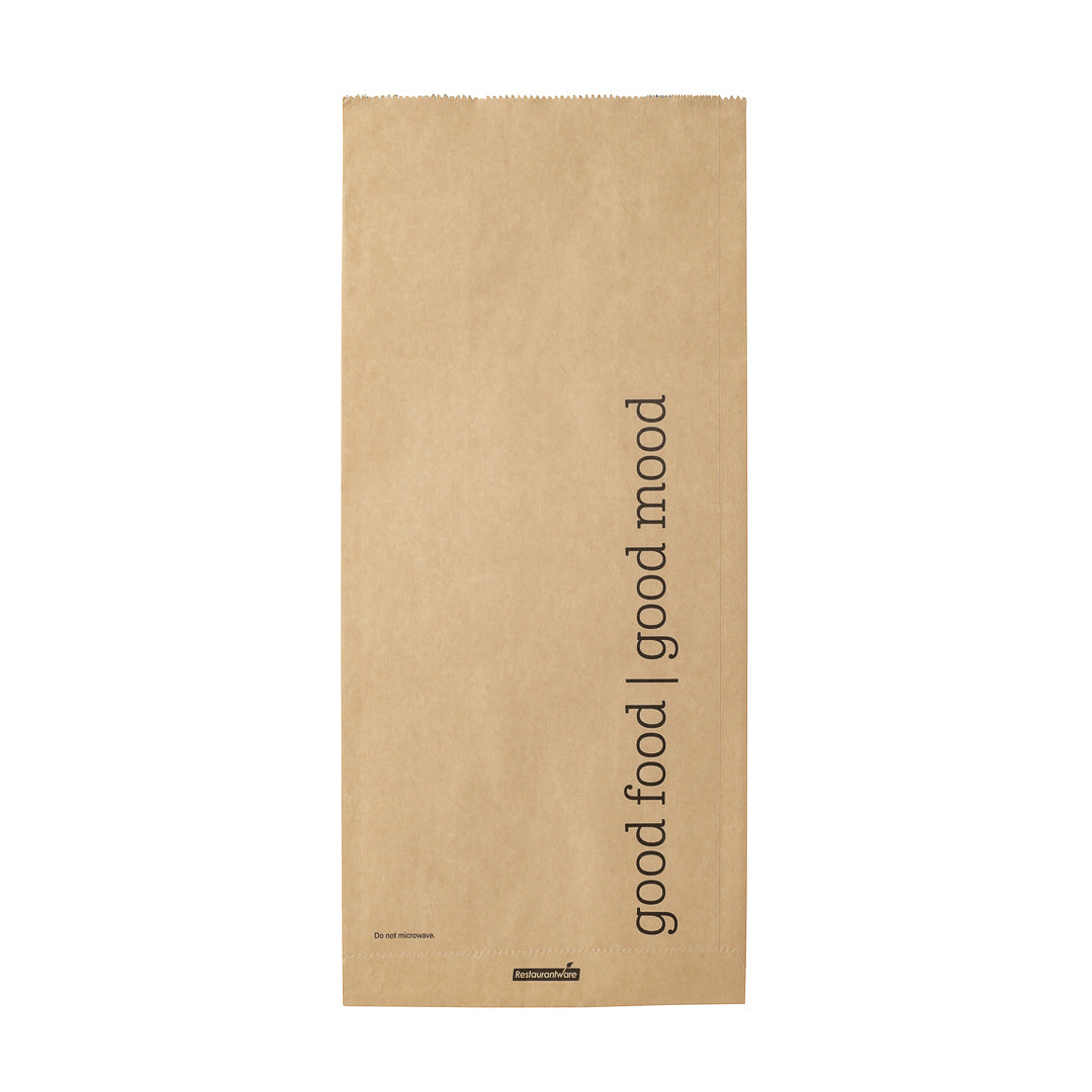 Bag Tek Kraft Paper Printed Foil Bag - 1/2 Gallon, Bon Appetit - 6 1/2" x 4 1/4" x 14 1/2" - 100 count box