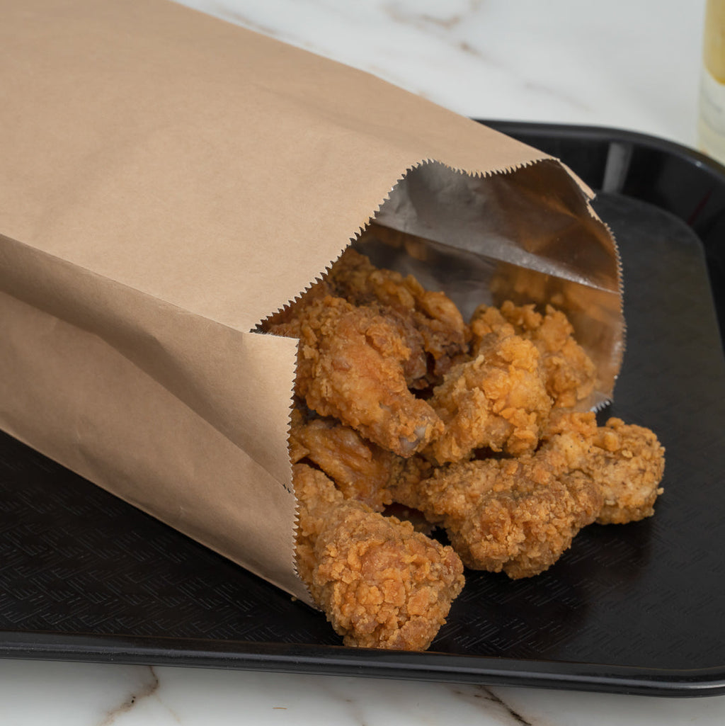 Bag Tek Kraft Paper Printed Foil Bag - 1/2 Gallon, Bon Appetit - 6 1/2" x 4 1/4" x 14 1/2" - 100 count box