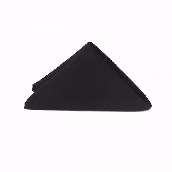 Luxenap Black 100% Polyester Cloth Napkin - 20" x 20" - 10 count box