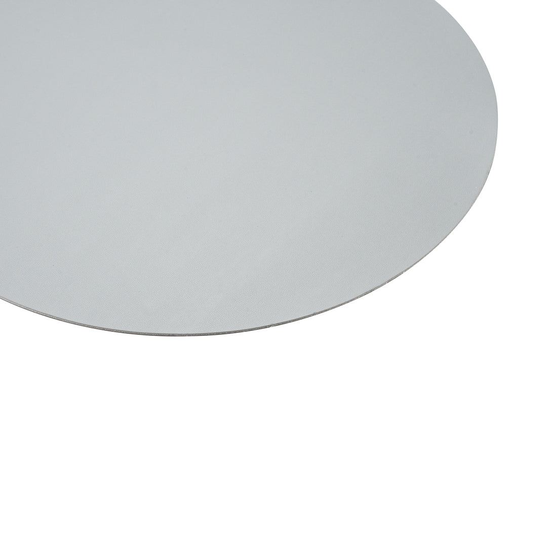 Chef 101 Oval Gray Vinyl Placemat - Embossed - 17 3/4" x 12" - 6 count box