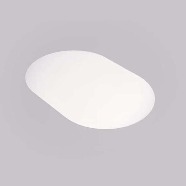 Chef 101 Oval White Vinyl Placemat - Embossed - 17 3/4" x 12" - 6 count box