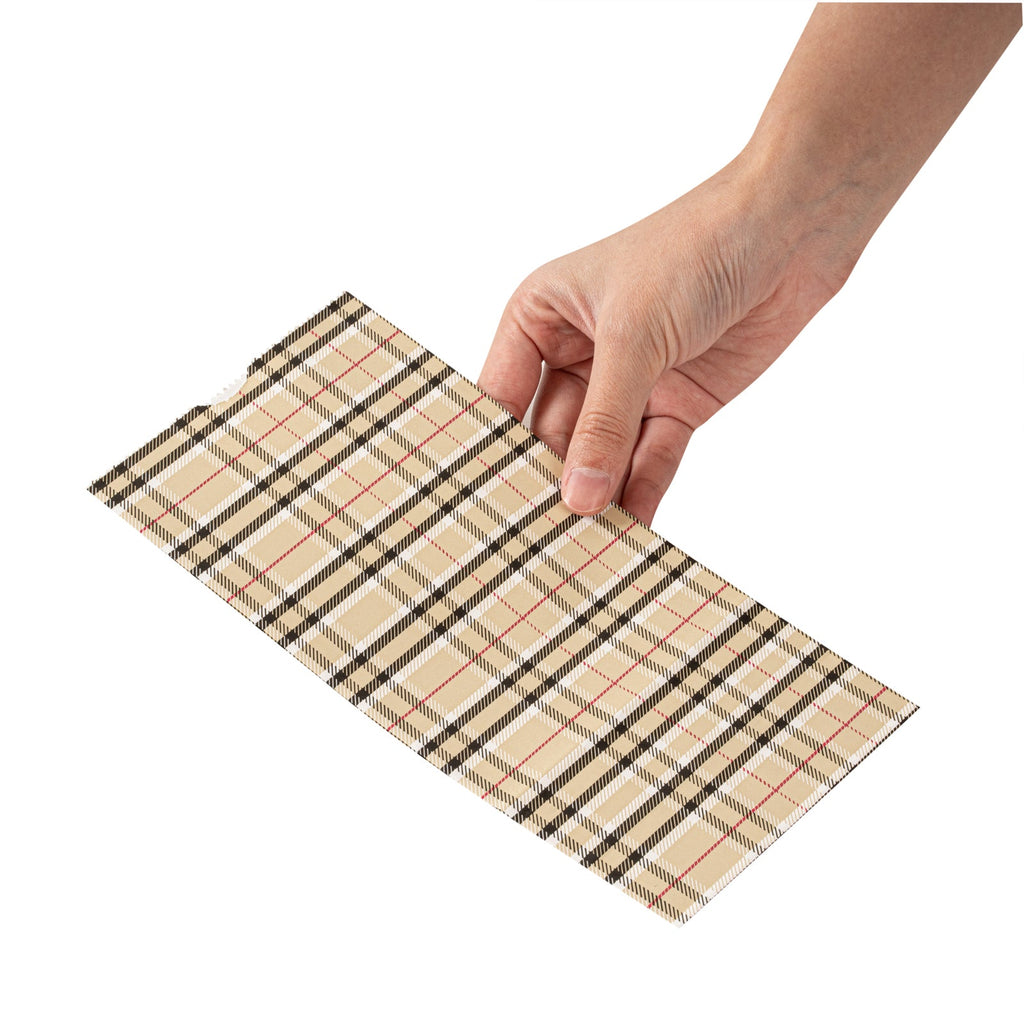 Bag Tek Plaid Paper Bag - 2 lb - 4 1/4" x 2 1/4" x 8 1/2" - 100 count box