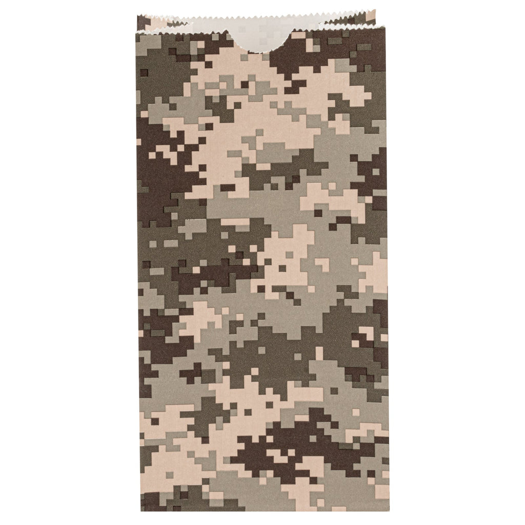 Bag Tek Camouflage Paper Bag - 2 lb - 4 1/4" x 2 1/4" x 8 1/2" - 100 count box