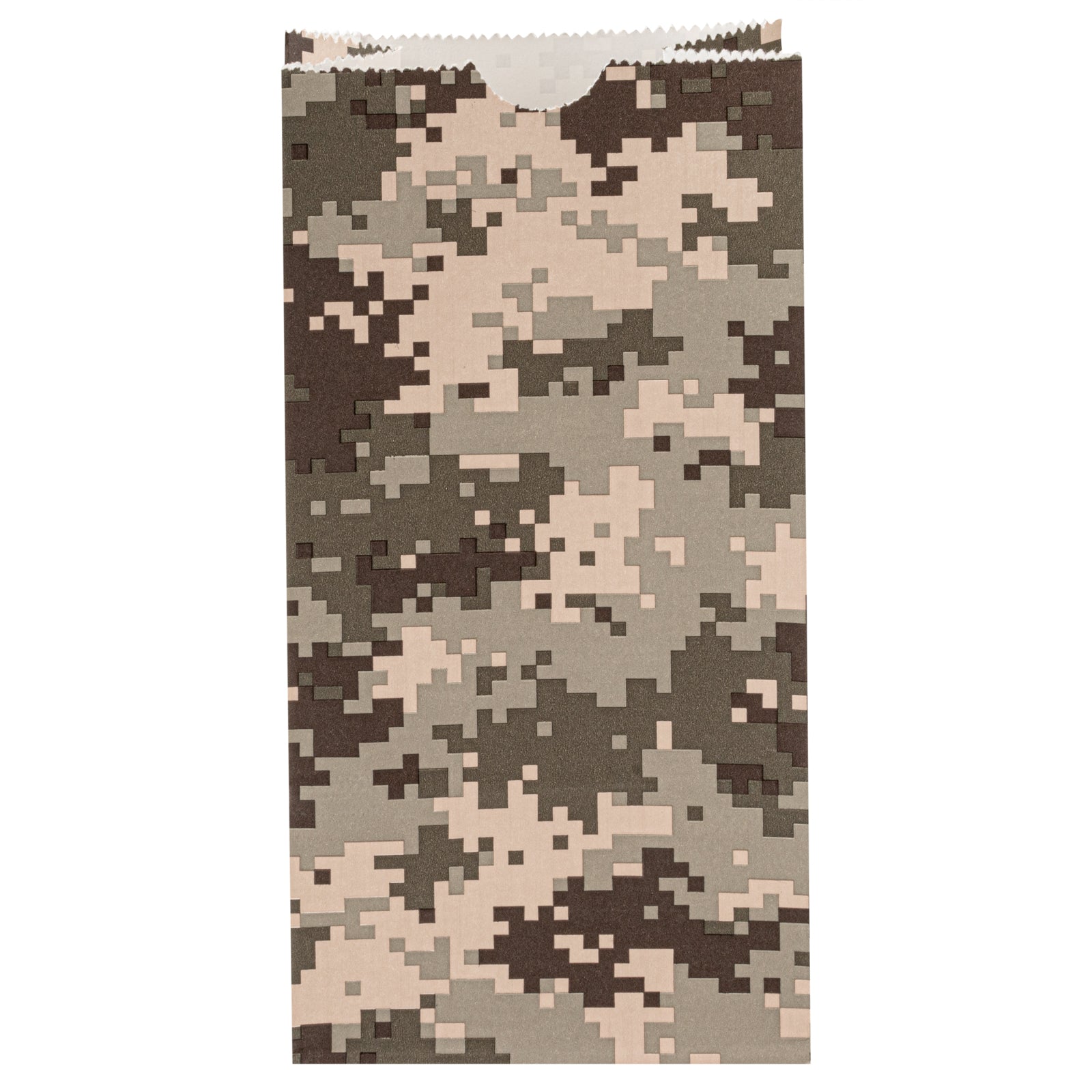 Bag Tek Camouflage Paper Bag - 2 lb - 4 1/4" x 2 1/4" x 8 1/2" - 100 count box
