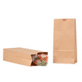 Bag Tek Kraft Paper Bag - 2 lb - 4 1/4" x 2 1/4" x 8 1/2" - 100 count box