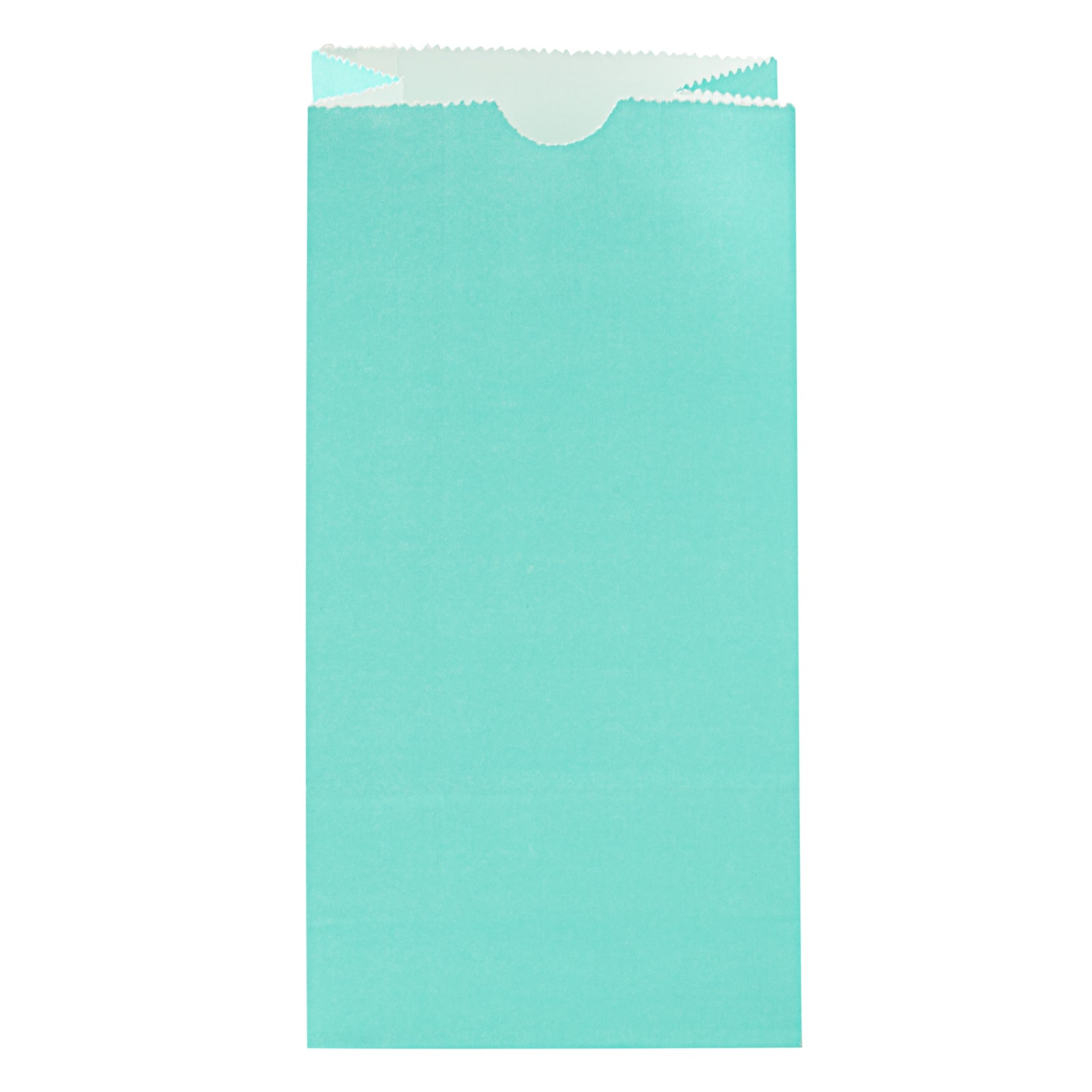 Bag Tek Turquoise Paper Bag - 2 lb - 4 1/4" x 2 1/4" x 8 1/2" - 100 count box