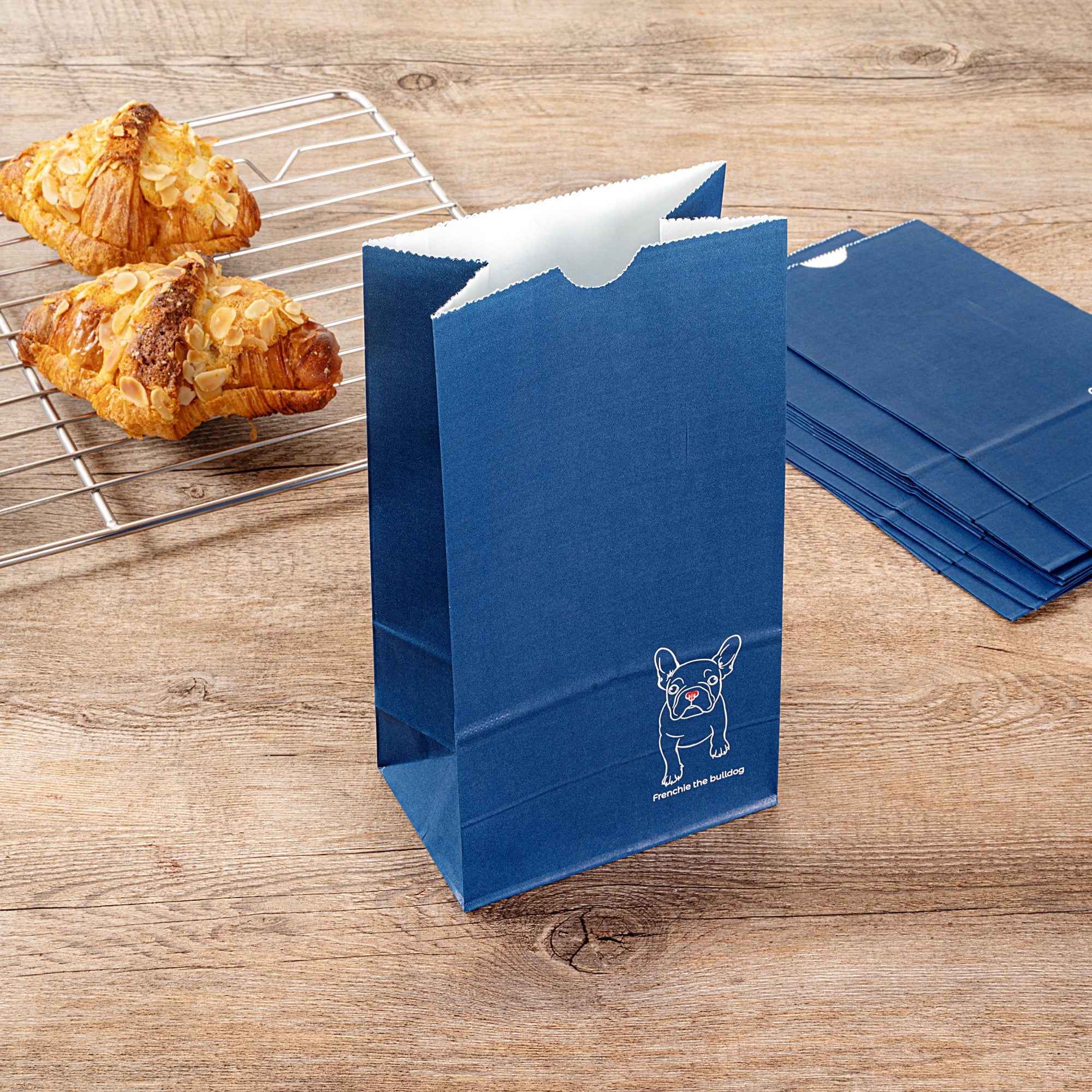 Bag Tek Frenchie Paper Bag - 4 lb - 5" x 3 1/4" x 9 1/2" - 100 count box